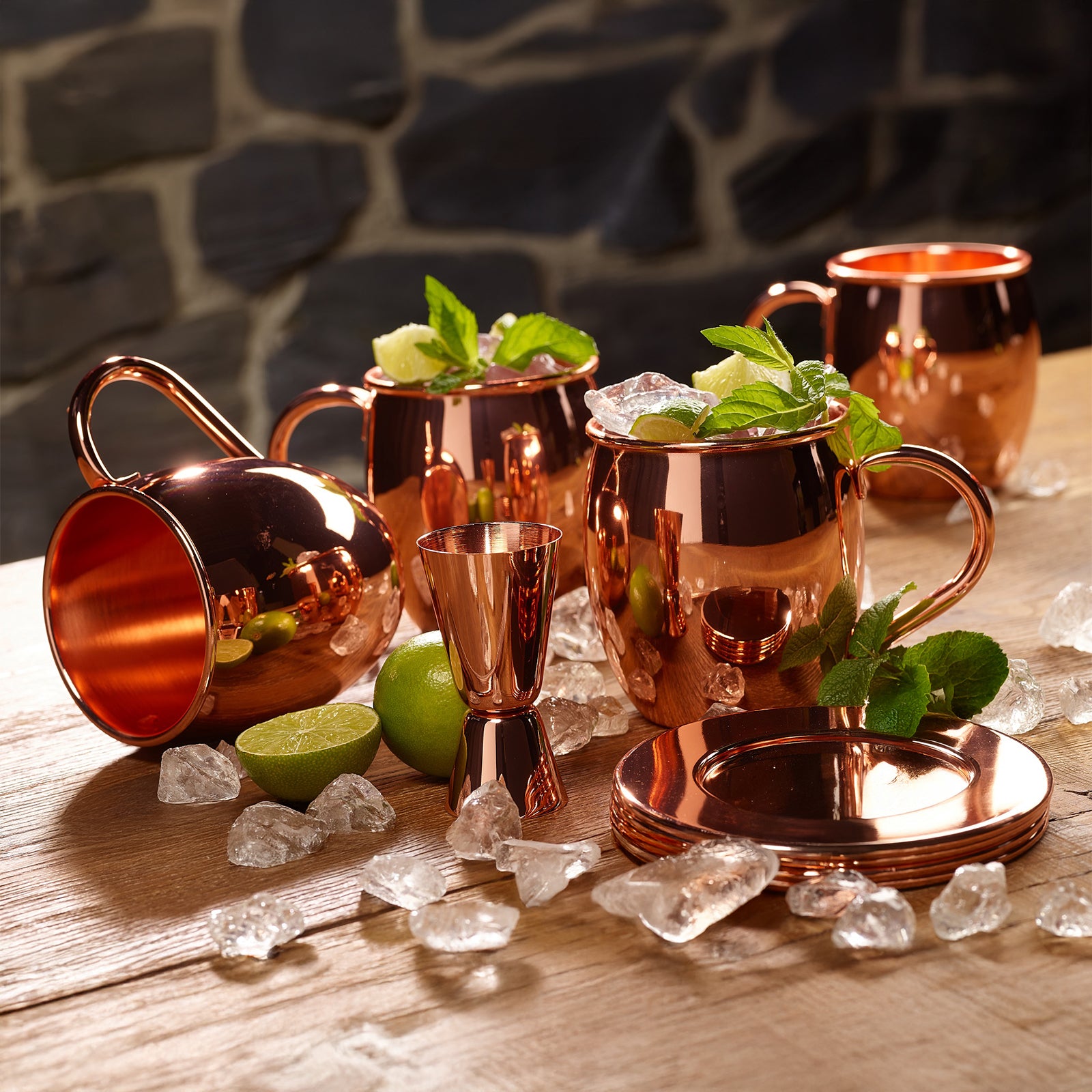 ECHTWERK Moscow Mule Becherset aus Edelstahl 500 ml