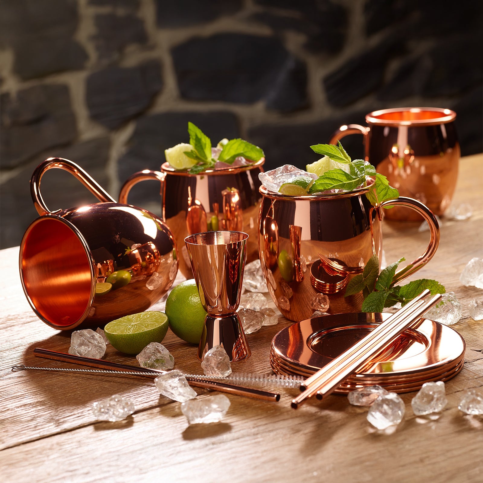 ECHTWERK Moscow Mule Becherset aus Edelstahl 500 ml