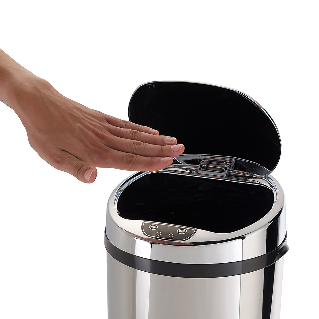 ECHTWERK Abfalleimer Mülleimer mit Sensor INOX aus Edelstahl 42 Liter