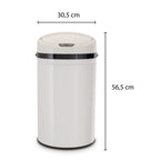 ECHTWERK Abfalleimer Mülleimer mit Sensor Weiß aus Edelstahl 30 Liter