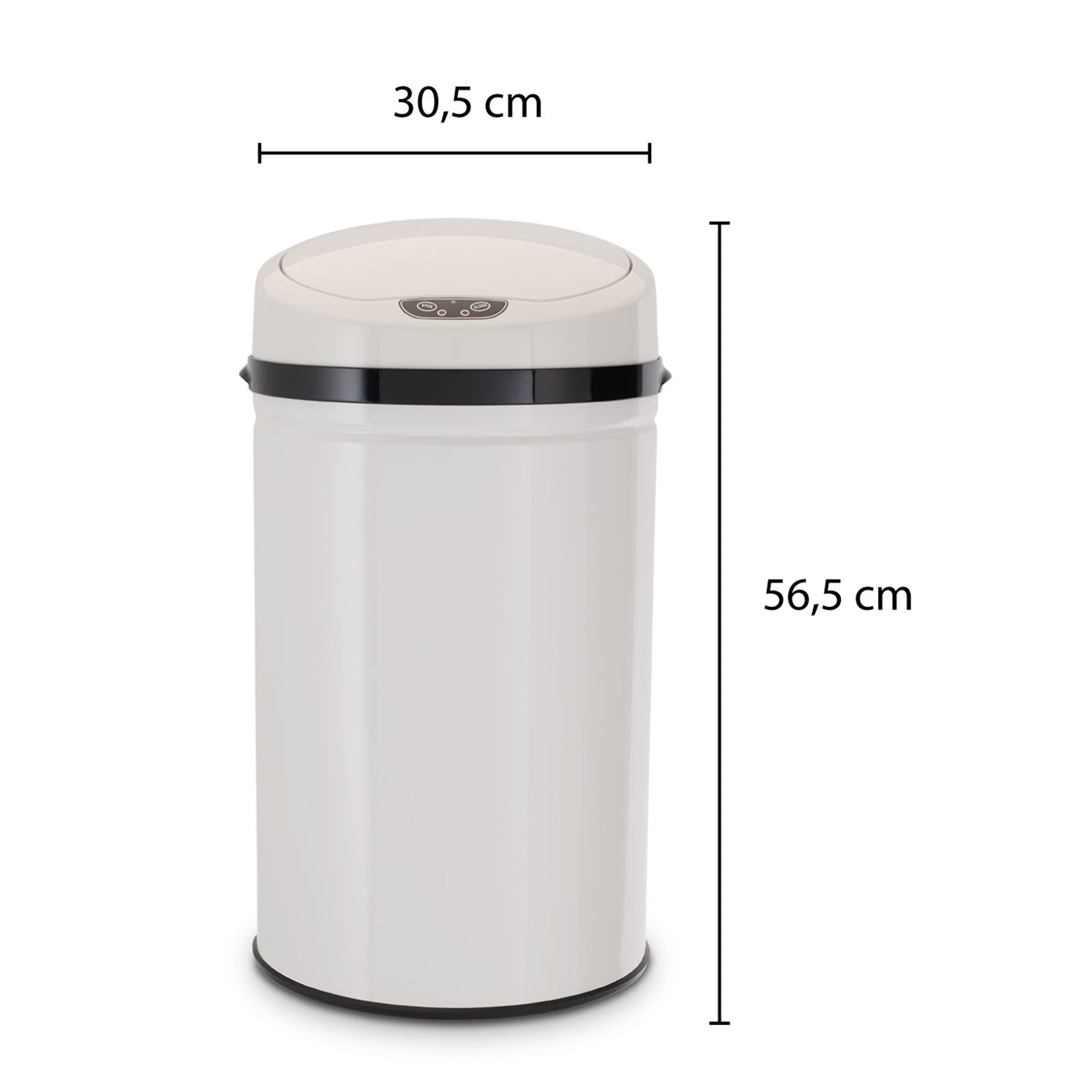 ECHTWERK Abfalleimer Mülleimer mit Sensor Weiß aus Edelstahl 30 Liter