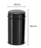 ECHTWERK Abfalleimer Mülleimer mit Sensor Schwarz aus Edelstahl 30 Liter