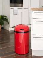 ECHTWERK Abfalleimer Mülleimer mit Sensor INOX Red aus Edelstahl 30 Liter