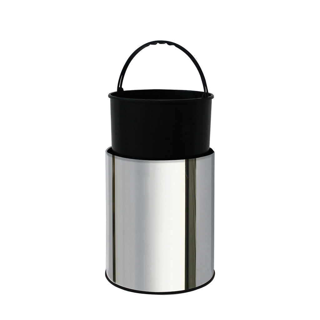 ECHTWERK Büro-/Bad-/Kosmetikabfalleimer INOX aus Edelstahl 9 Liter mit Sensor
