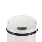 ECHTWERK Büro-/Bad-/Kosmetikabfalleimer Weiß aus Edelstahl 9 Liter mit Sensor