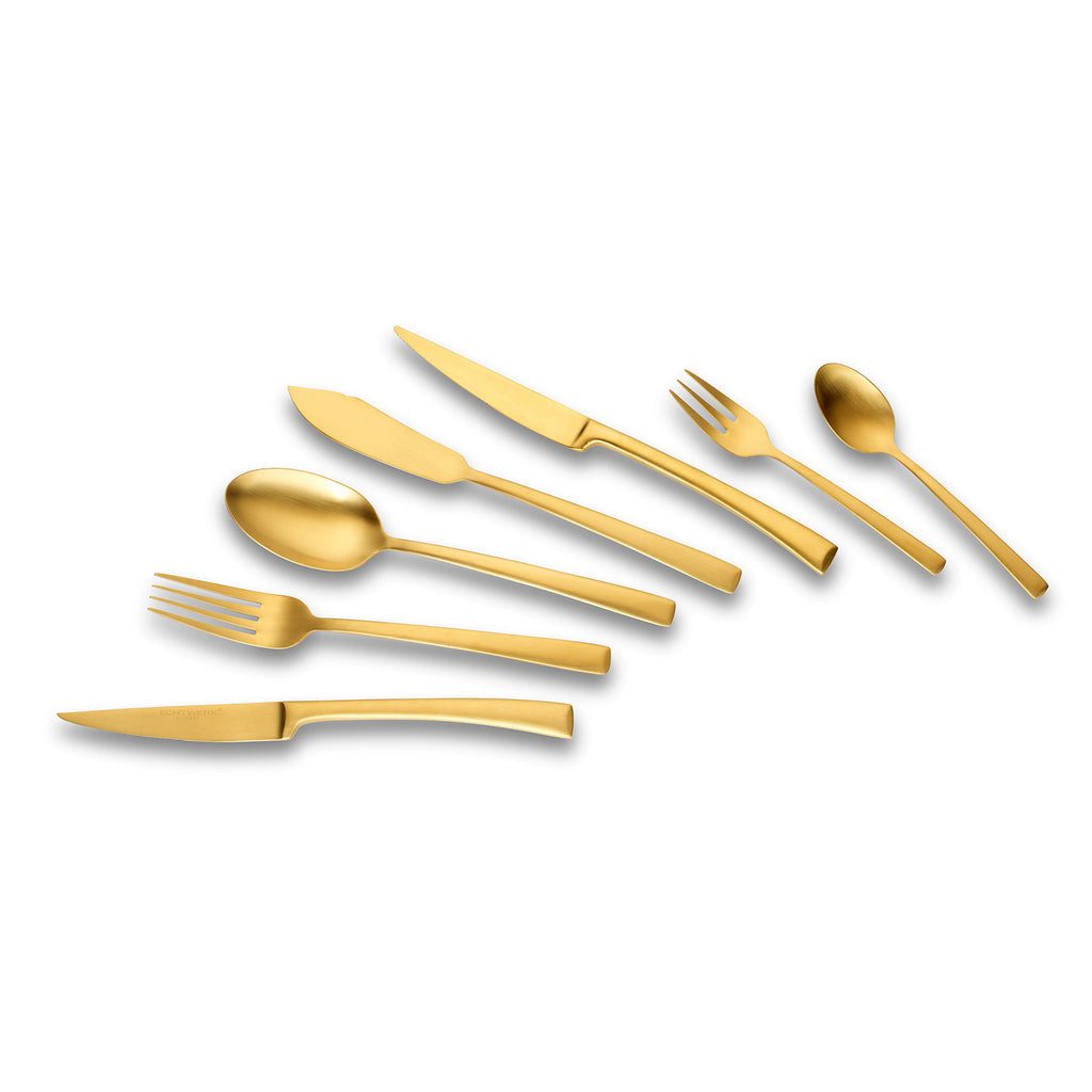 ECHTWERK Tafelbesteck Avelino Gold aus Edelstahl
