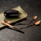 ECHTWERK Tafelbesteck Positano Due-Bronze/Black Edition Schwarz aus Edelstahl