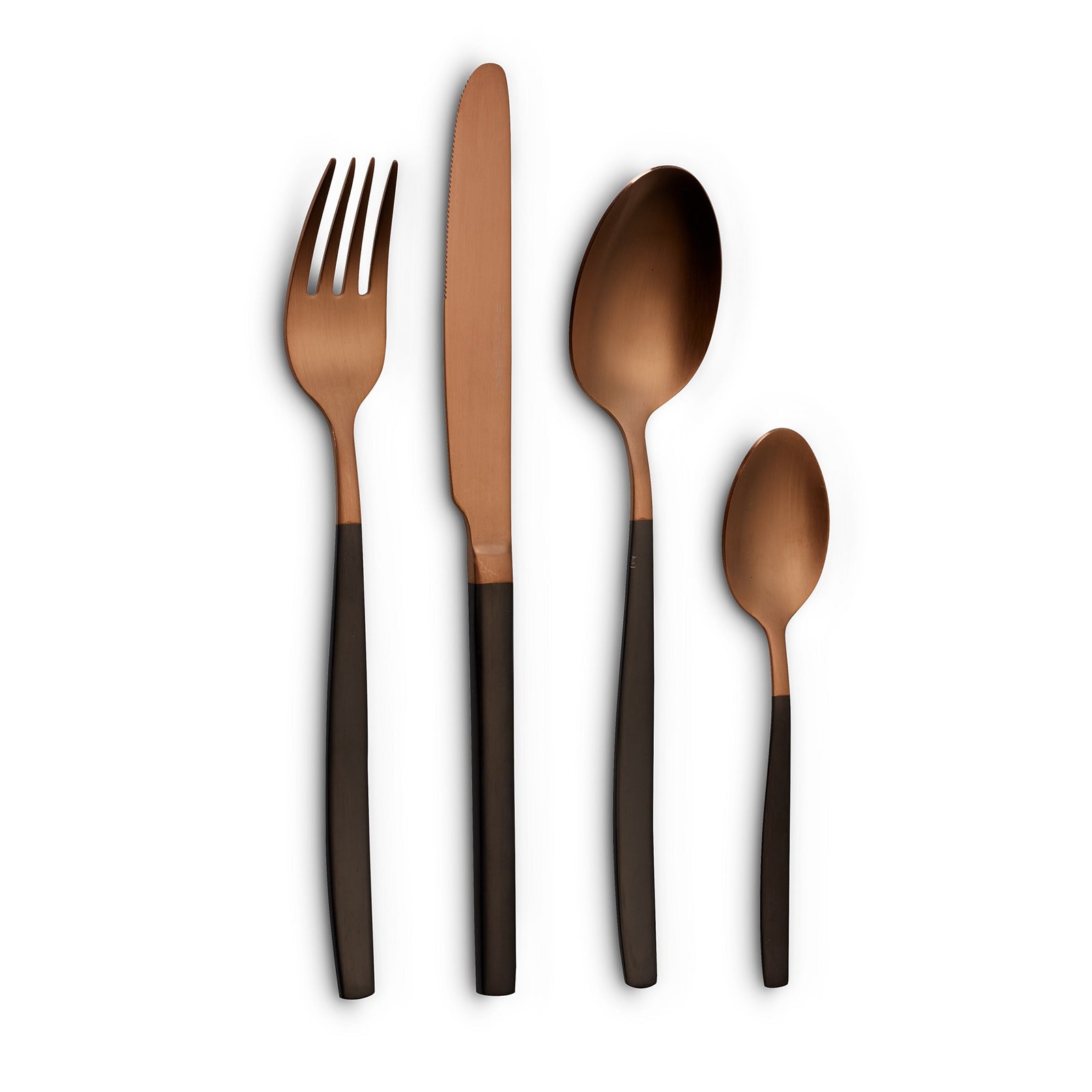 ECHTWERK Tafelbesteck Positano Due-Bronze/Black Edition Schwarz aus Edelstahl