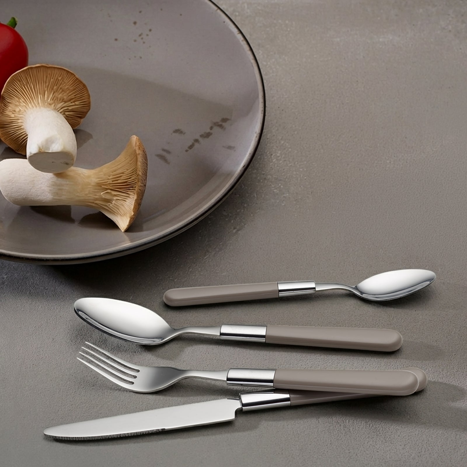 ECHTWERK Besteck Set “Bistro“ Grau aus Edelstahl
