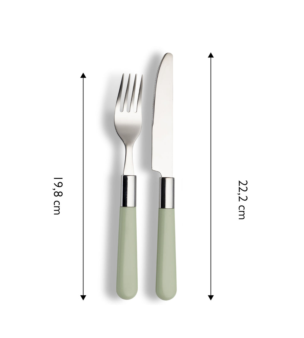 ECHTWERK Besteck Set “Bistro“ Grün aus Edelstahl