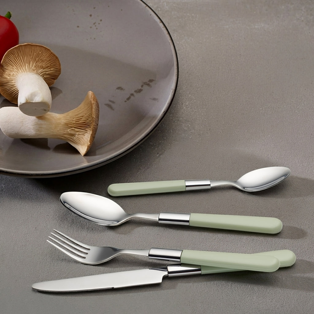 ECHTWERK Besteck Set “Bistro“ Grün aus Edelstahl
