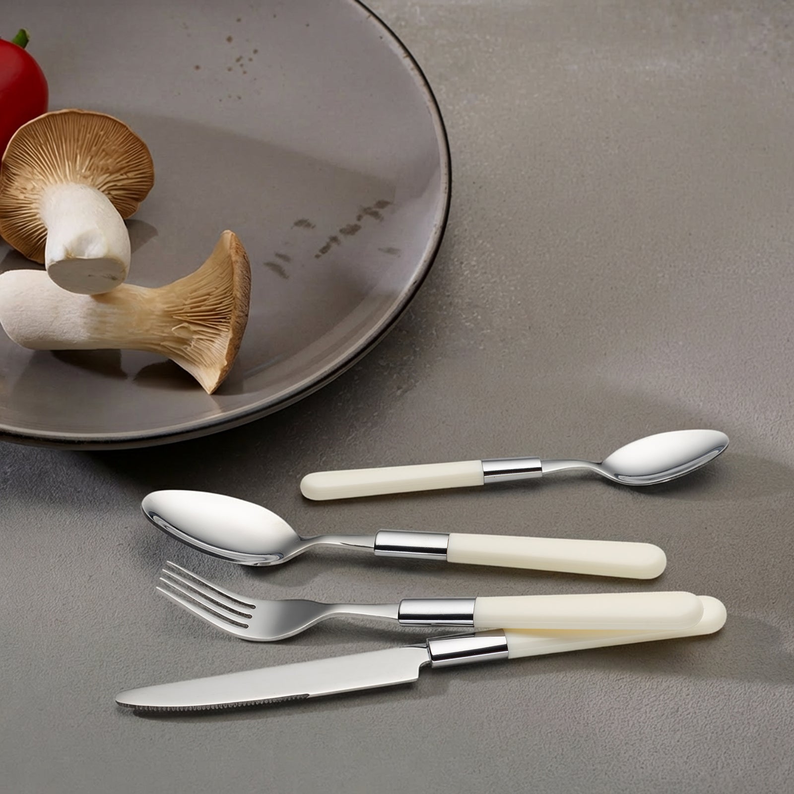 ECHTWERK Besteck Set “Bistro“ Creme aus Edelstahl