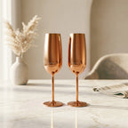 ECHTWERK Sektglas Champagnerglas Kupfer aus Edelstahl 250 ml