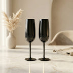 ECHTWERK Sektglas Champagnerglas Schwarz aus Edelstahl 250 ml