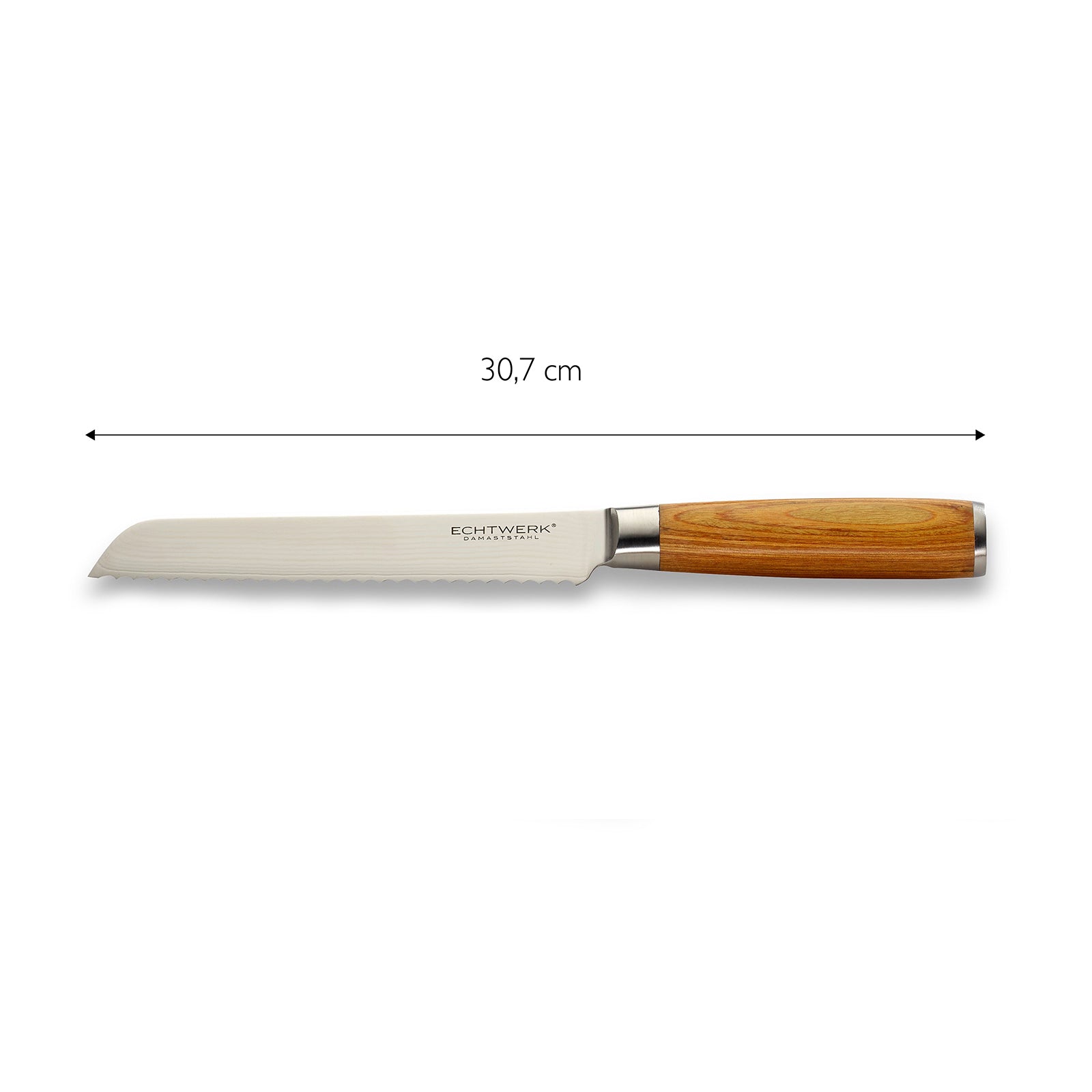 ECHTWERK Damastmesser Set 3-tlg Silber aus Stahl