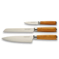 ECHTWERK Damastmesser Set 3-tlg Silber aus Stahl