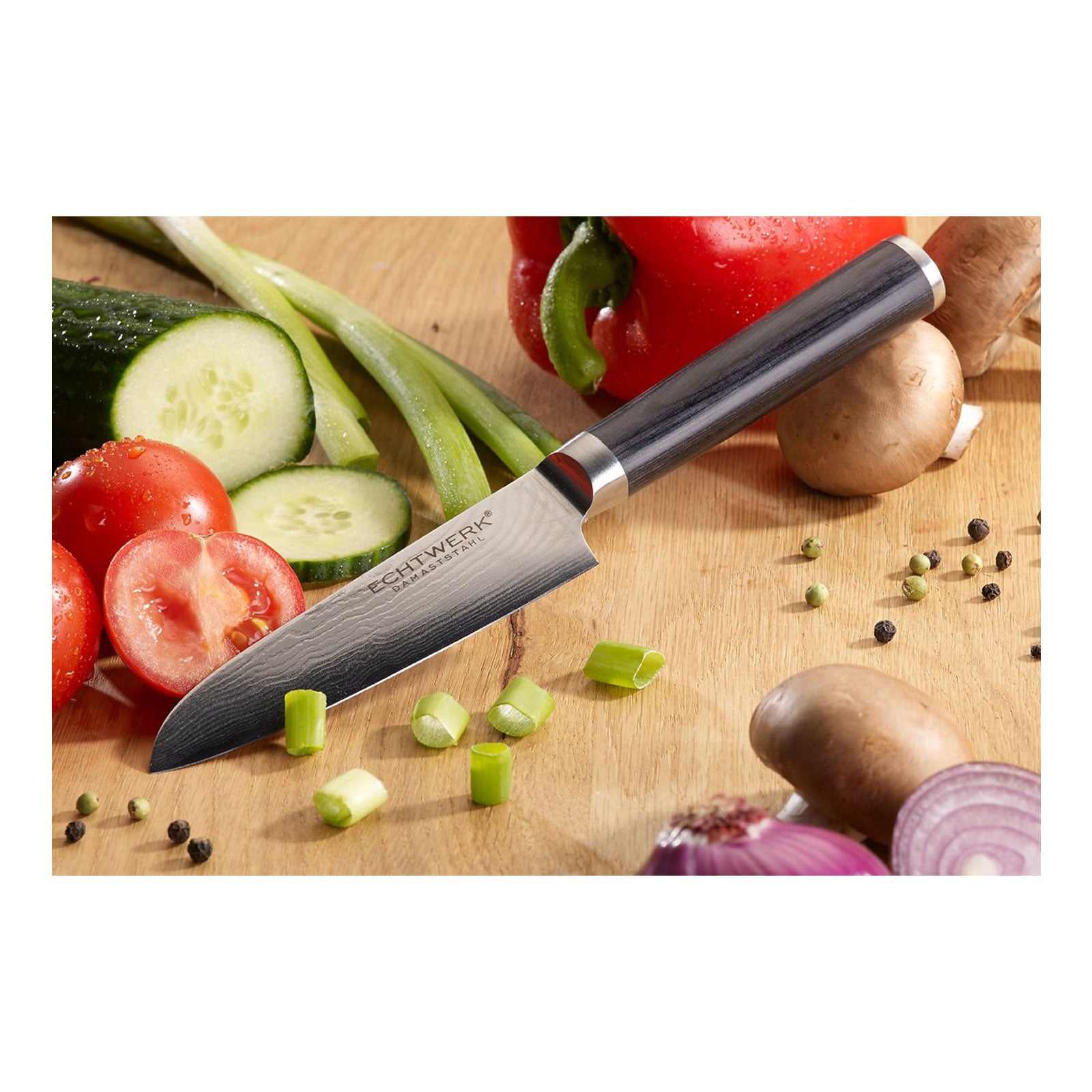 ECHTWERK Damastmesser kleines Santokumesser