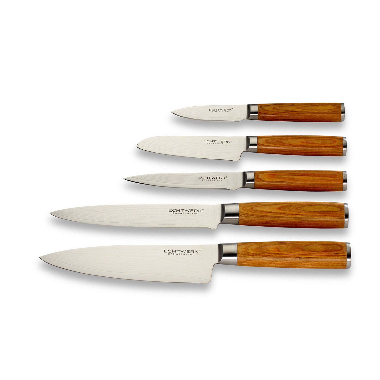 ECHTWERK Damastmesser Set 5-tlg aus Stahl
