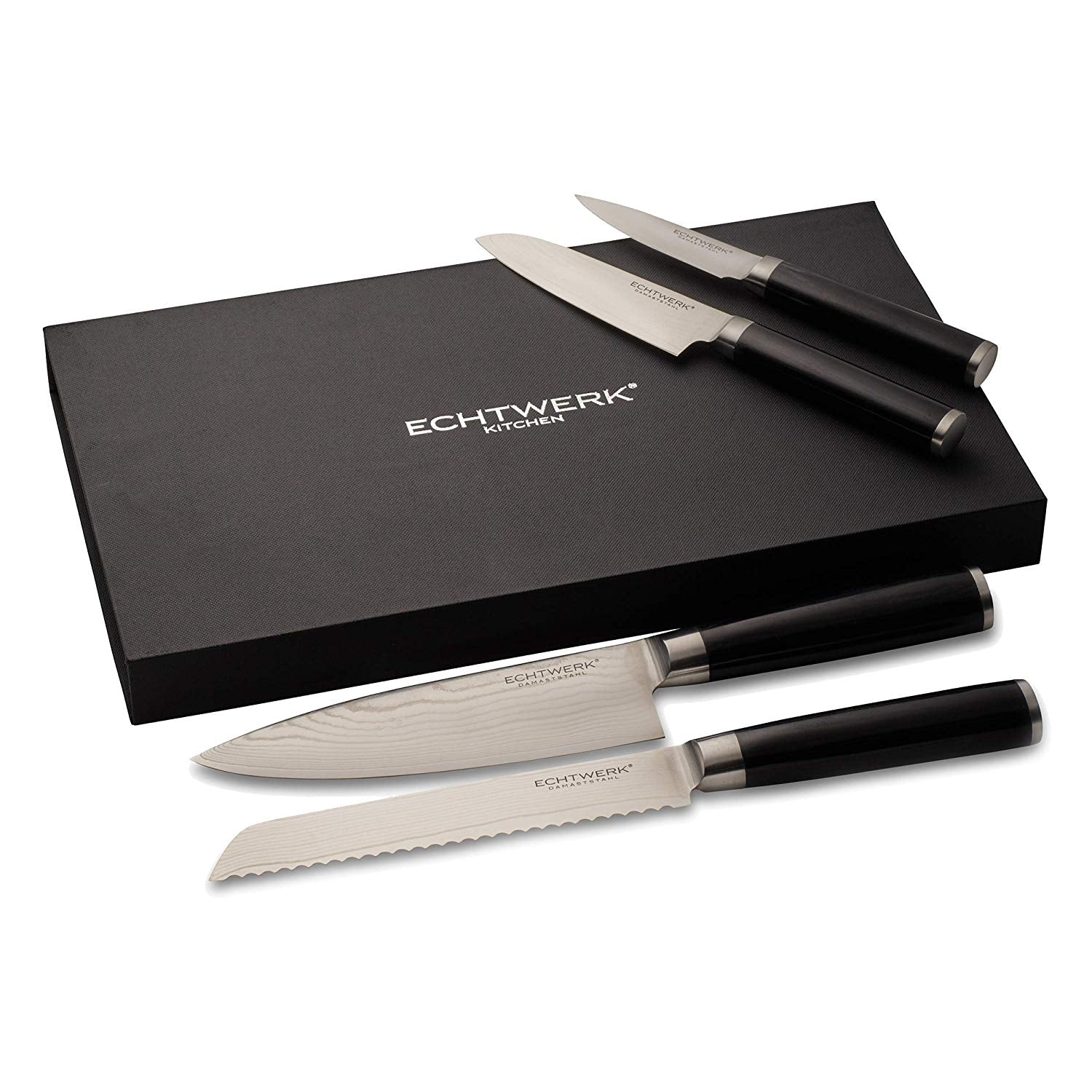 ECHTWERK Damaszener Messer Set aus Stahl
