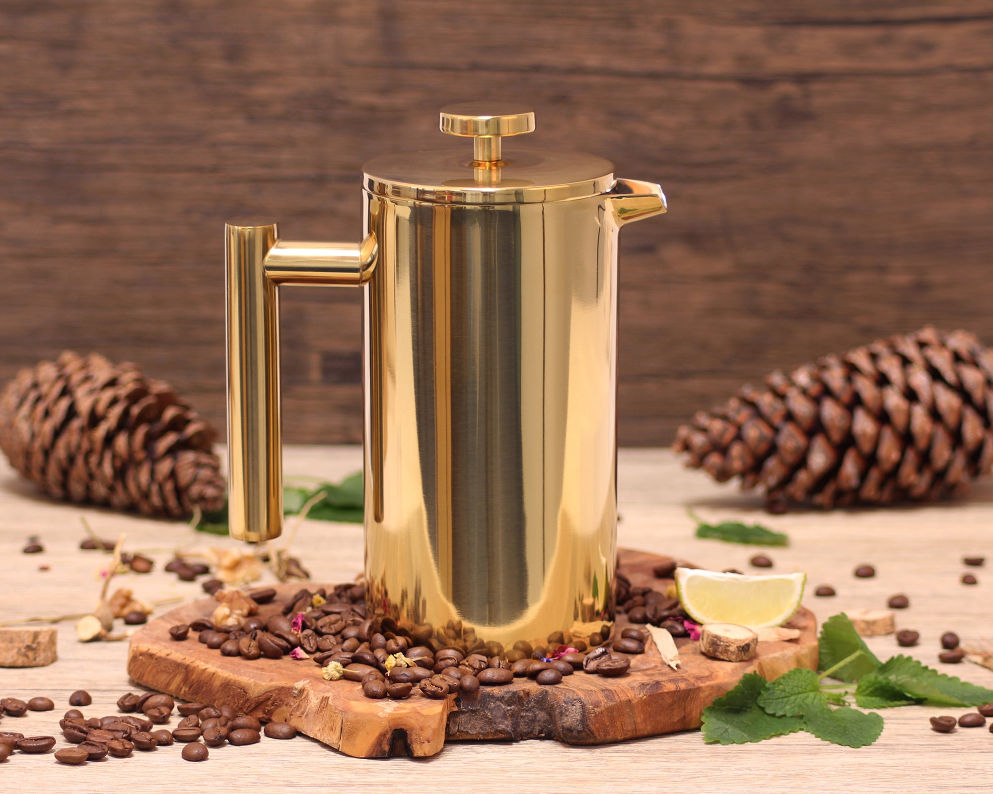 ECHTWERK French Press aus Edelstahl Gold 800 ml