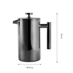 ECHTWERK French Press aus Edelstahl Schwarz 800 ml
