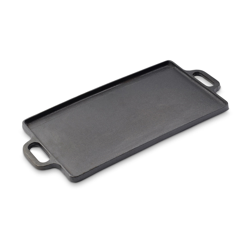 ECHTWERK Grillplatte Big 50,5 × 23 × 1,5 cm aus Gusseisen mit 2 Griffen und Emaille-Beschichtung
