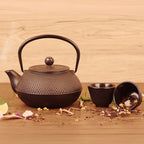 ECHTWERK Teeservice aus Gusseisen Schwarz 0,8 L