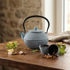 Teeservice aus Gusseisen, 1,1L, Vintage-Design mit Teesieb aus Edelstahl