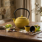 Teeservice aus Gusseisen, 1,1L, Vintage-Design mit Teesieb aus Edelstahl