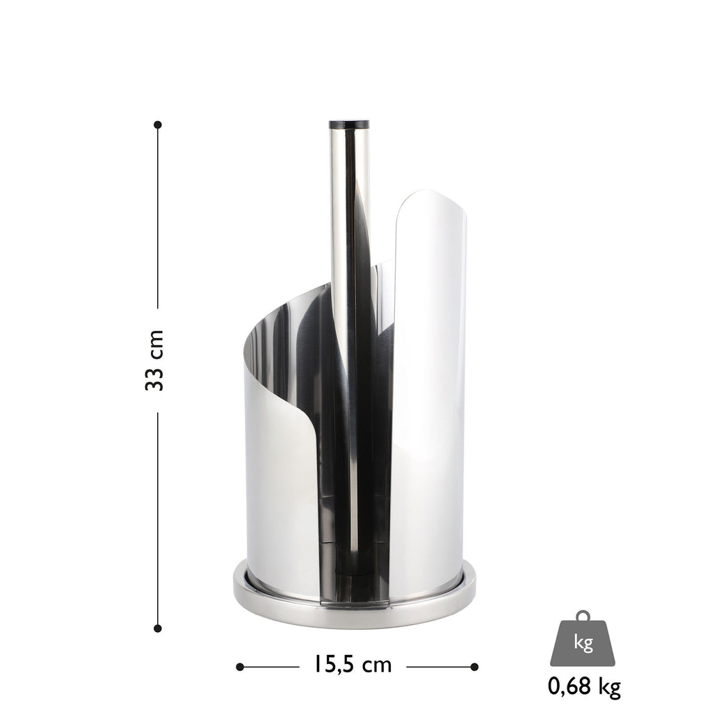 ECHTWERK Küchenrollenhalter Silber aus Edelstahl