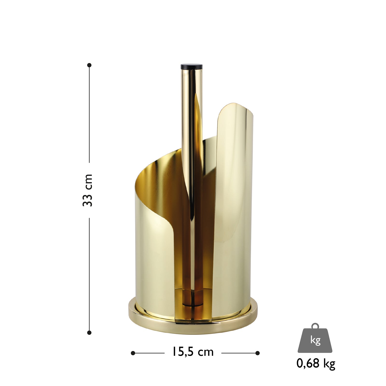 ECHTWERK Küchenrollenhalter Gold aus Edelstahl