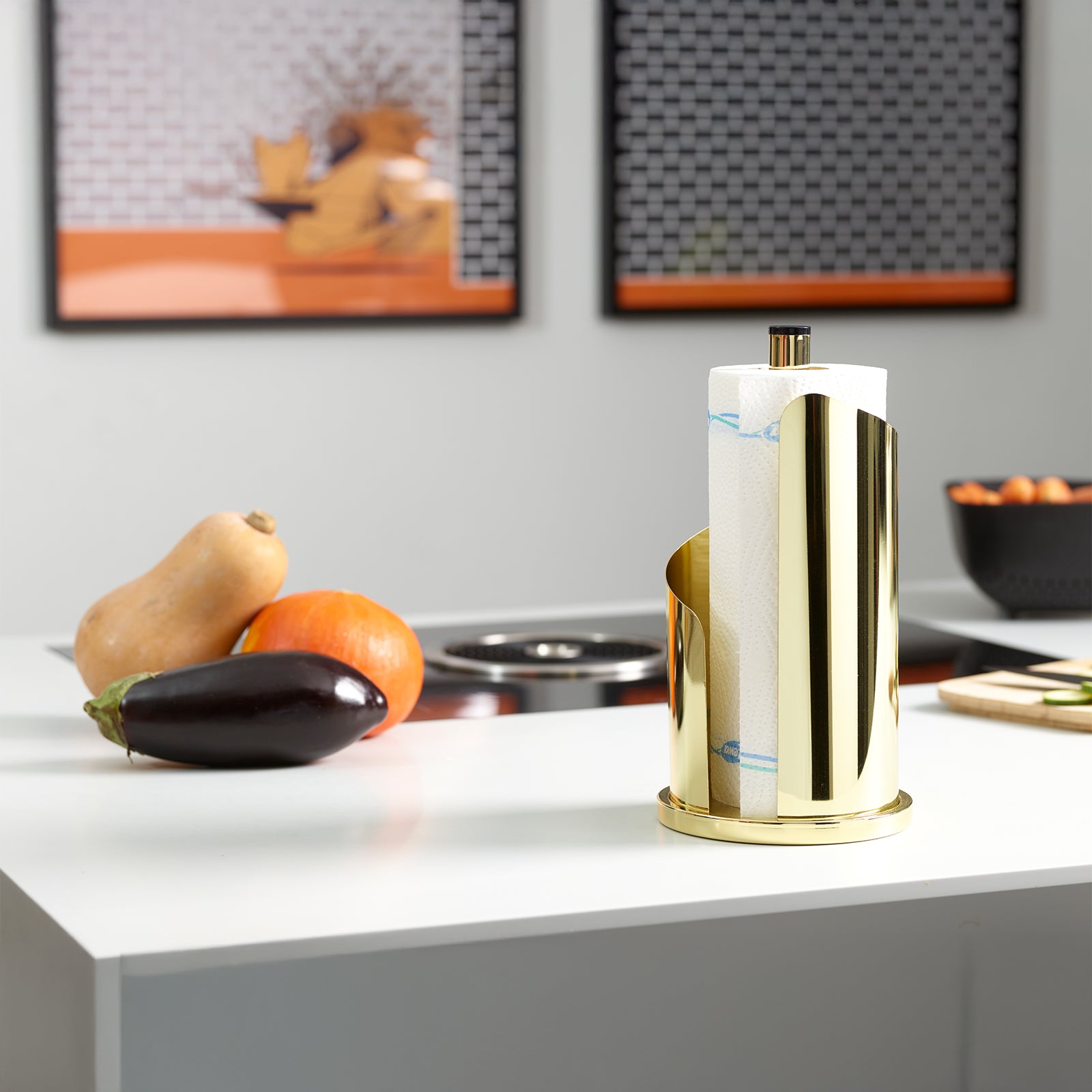ECHTWERK Küchenrollenhalter Gold aus Edelstahl