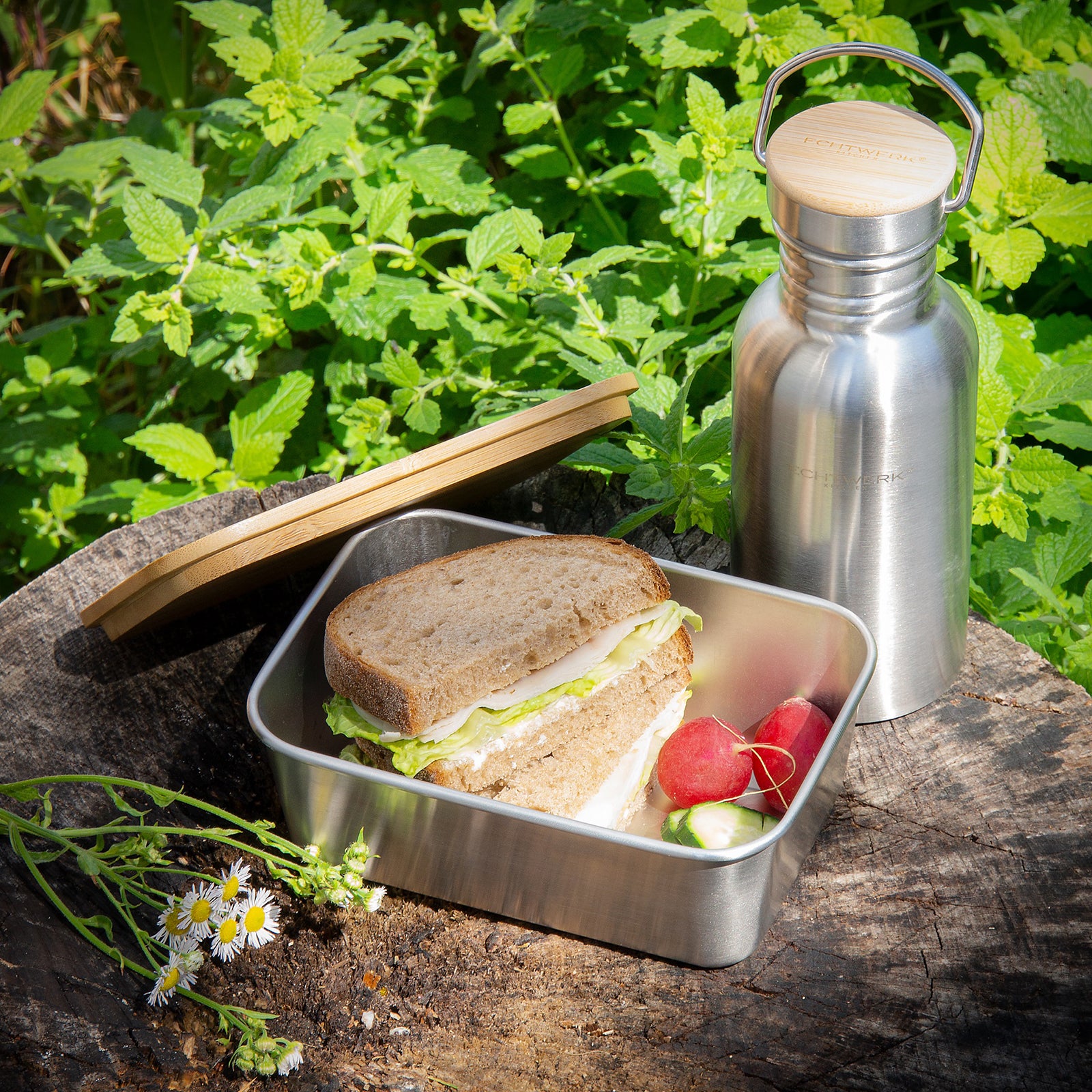 ECHTWERK Praktische Lunchbox aus Edelstahl 800 ml