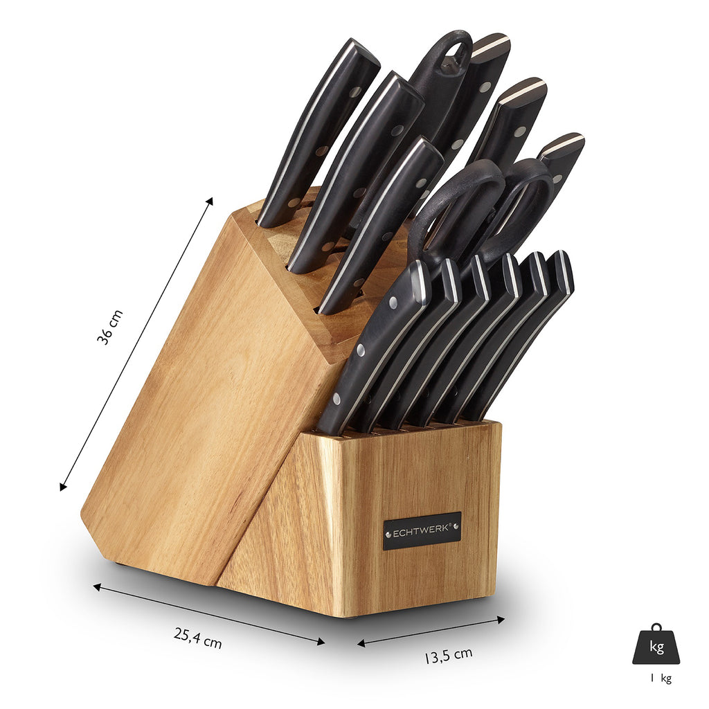 ECHTWERK Messerblock Set "Premium" aus Stahl