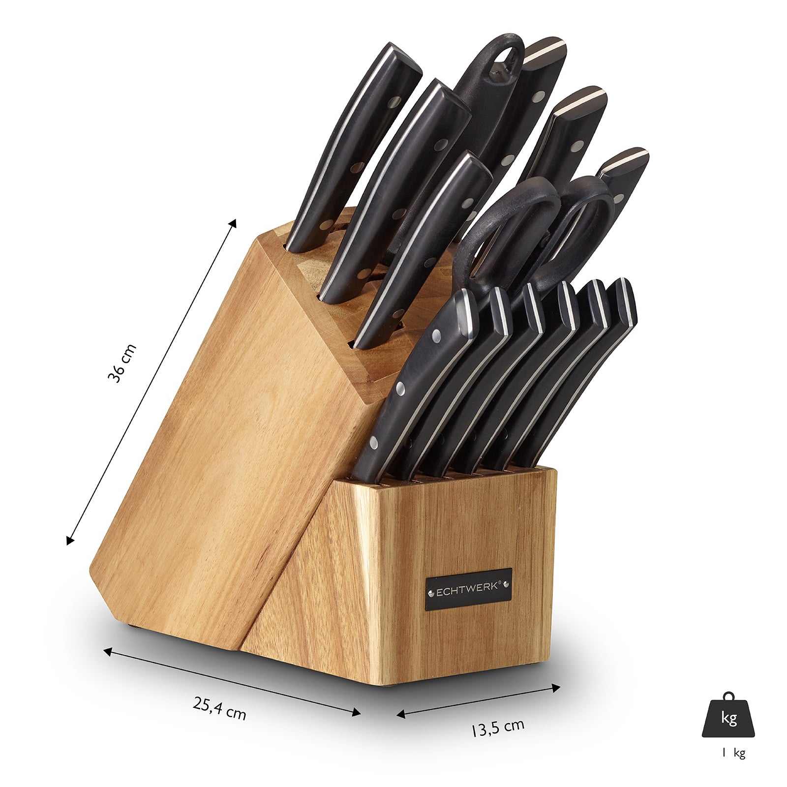 ECHTWERK Messerblock Set "Premium" aus Stahl