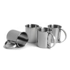 ECHTWERK Moscow Mule Becherset Silber aus Edelstahl 1000 ml