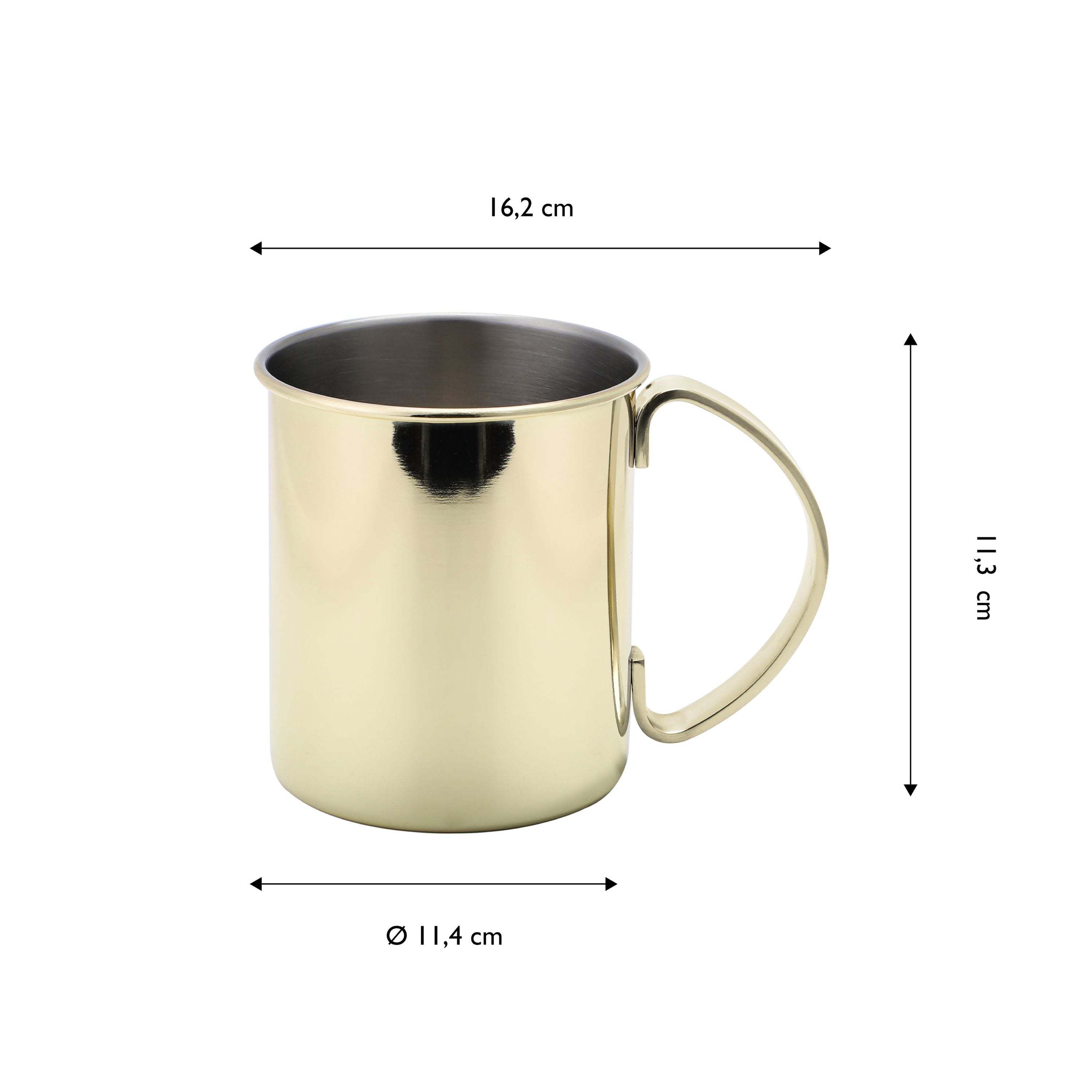 ECHTWERK Moscow Mule Becherset Gold aus Edelstahl 1000 ml