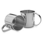 ECHTWERK Moscow Mule Becherset Silber aus Edelstahl 480 ml
