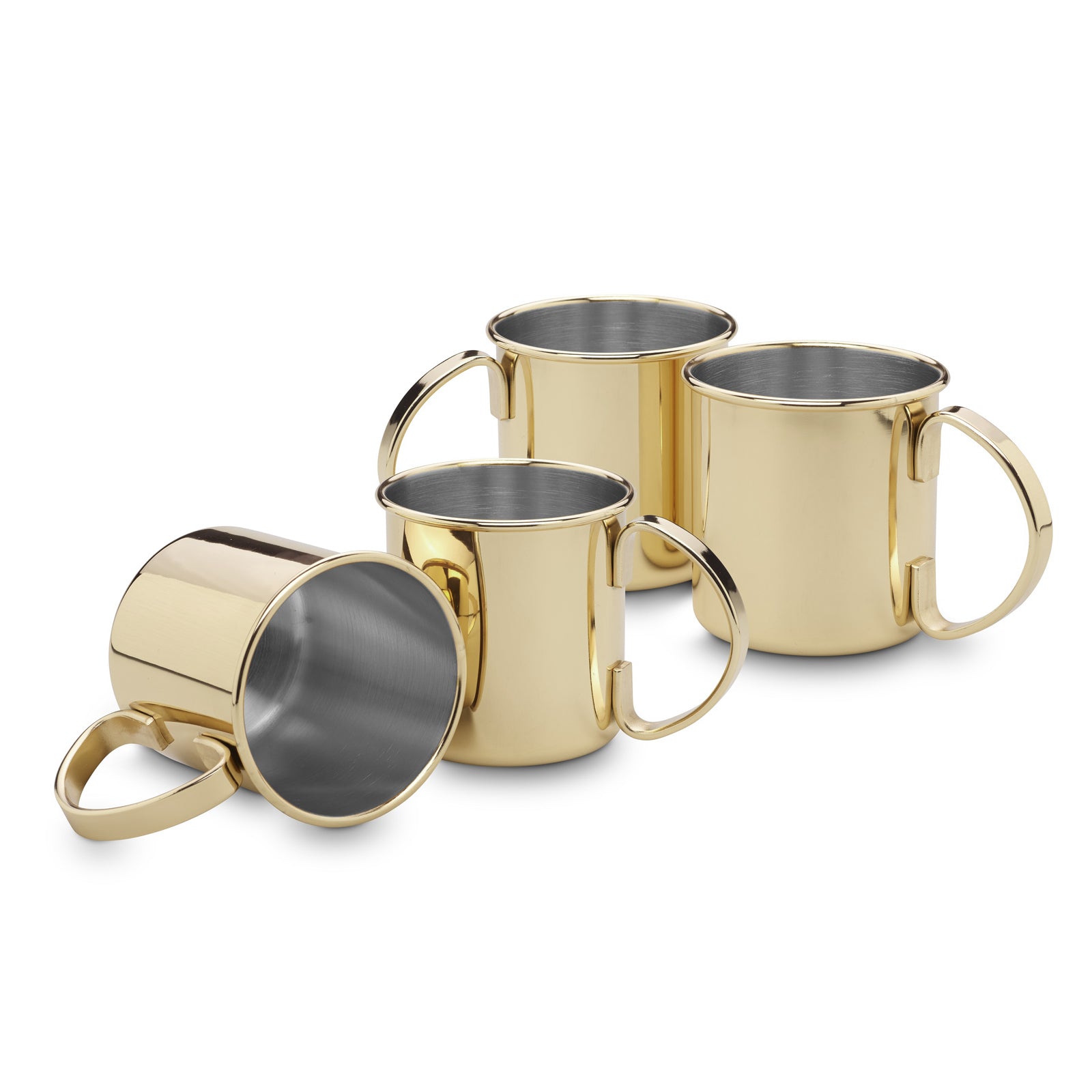 ECHTWERK Moscow Mule Becherset Gold aus Edelstahl 480 ml