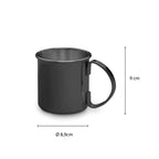ECHTWERK Moscow Mule Becherset Schwarz aus Edelstahl 480 ml