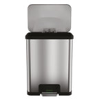 ECHTWERK Abfalleimer "POWER-STEP" Silber aus Edelstahl 38 Liter