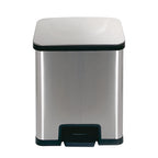 ECHTWERK Abfalleimer "POWER-STEP" Silber aus Edelstahl 38 Liter