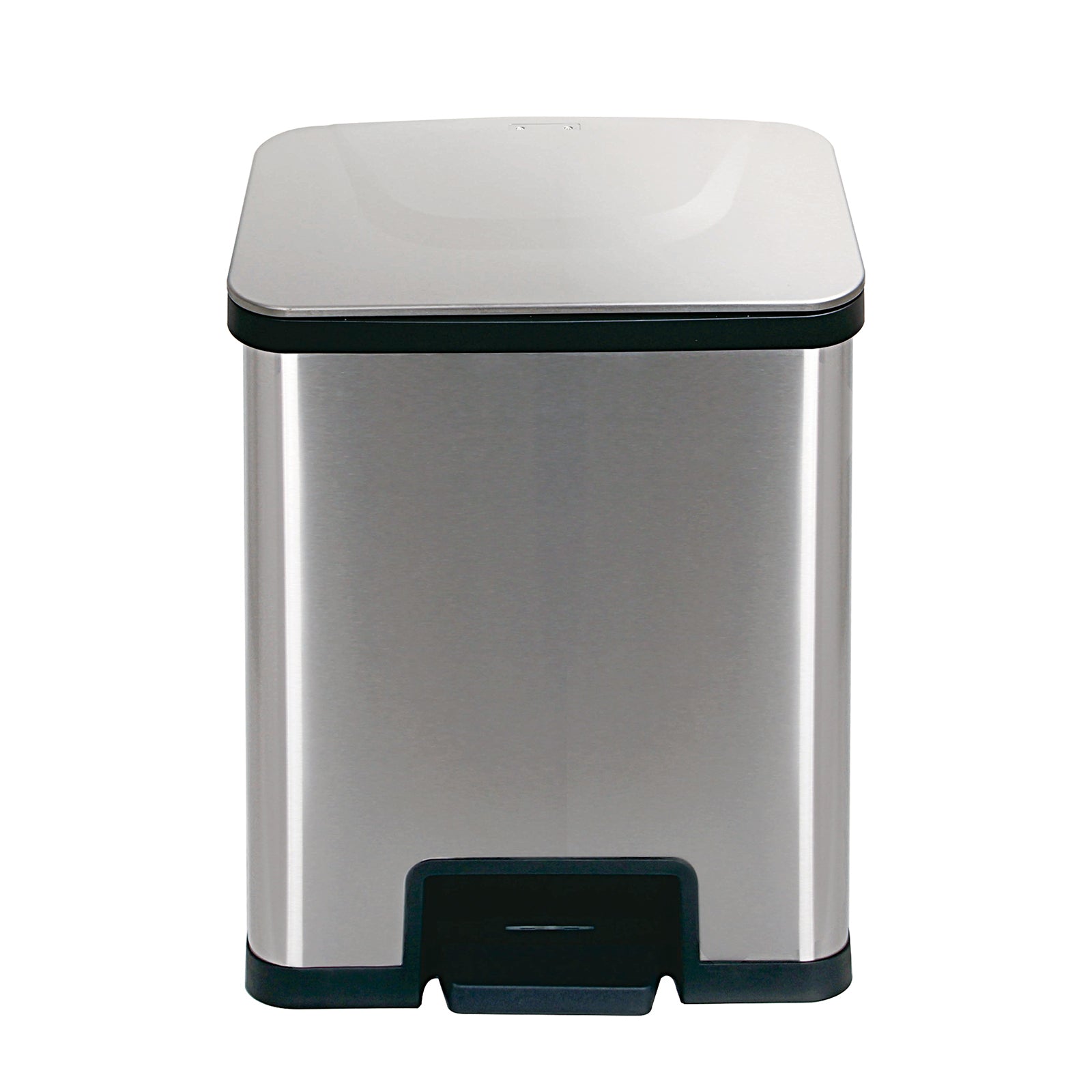 ECHTWERK Abfalleimer "POWER-STEP" Silber aus Edelstahl 38 Liter