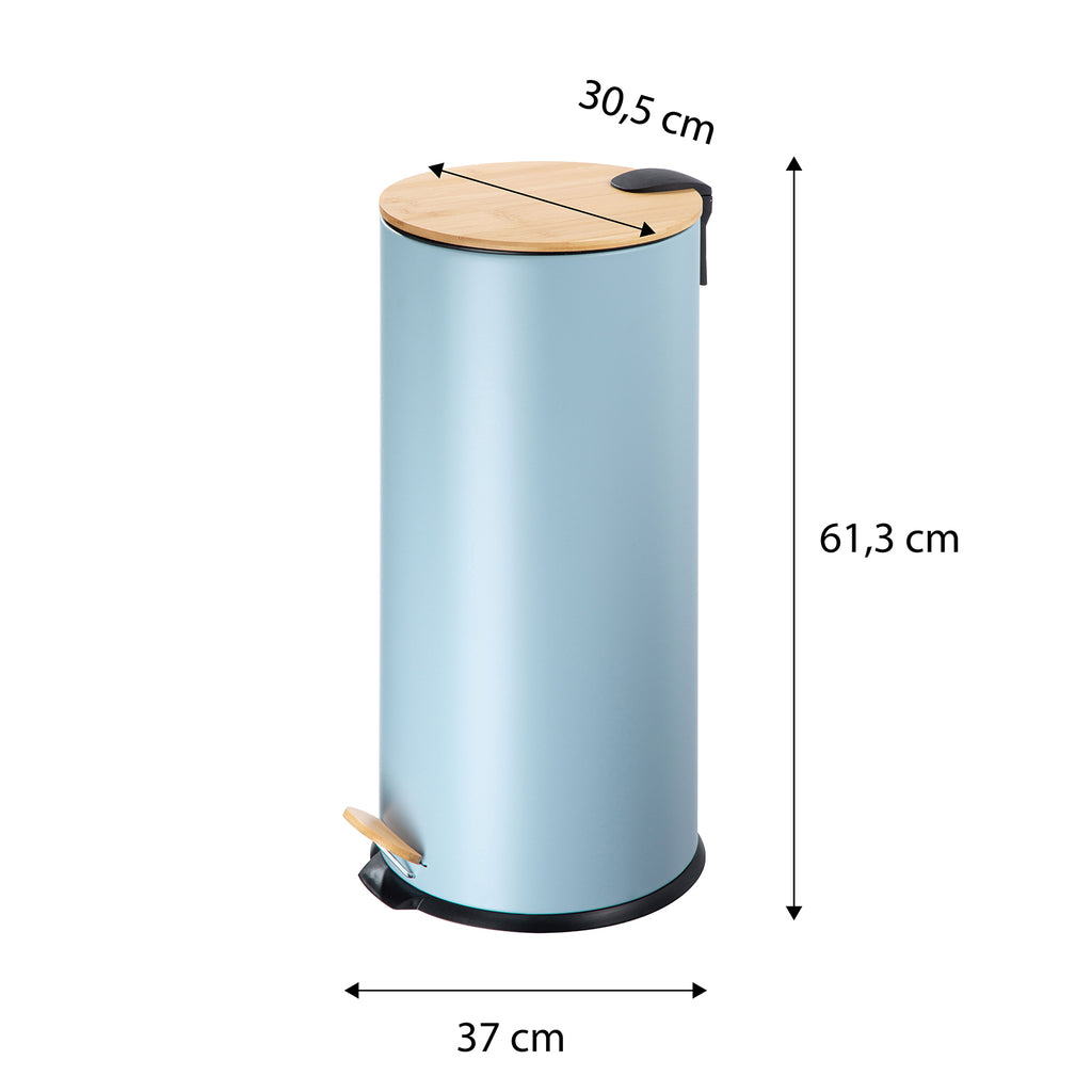 ECHTWERK Tretabfalleimer Skandi Look Maritim aus Metall 30 Liter