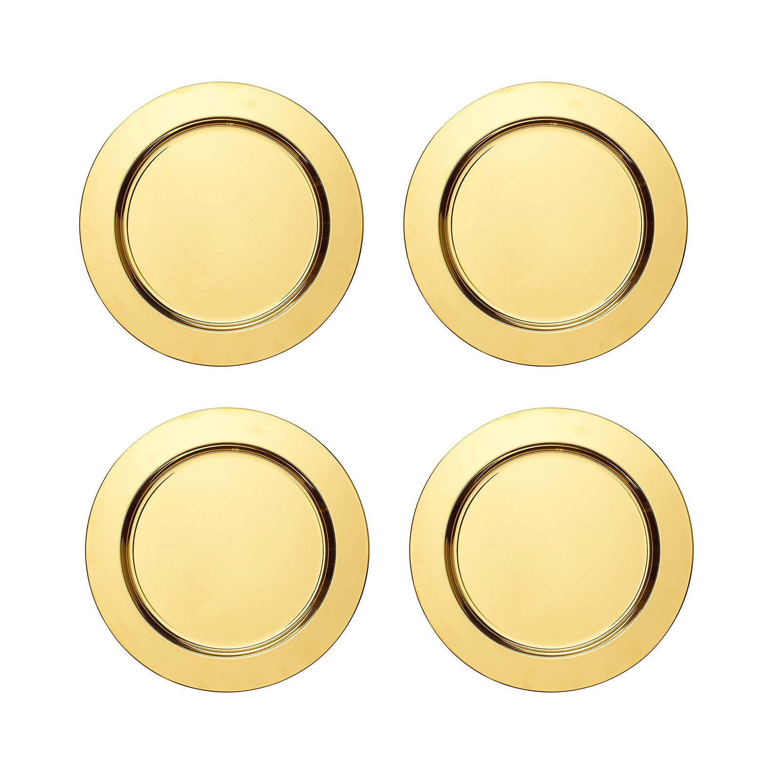 ECHTWERK Platzteller/ Servierteller Set "Shiny" Gold aus Edelstahl