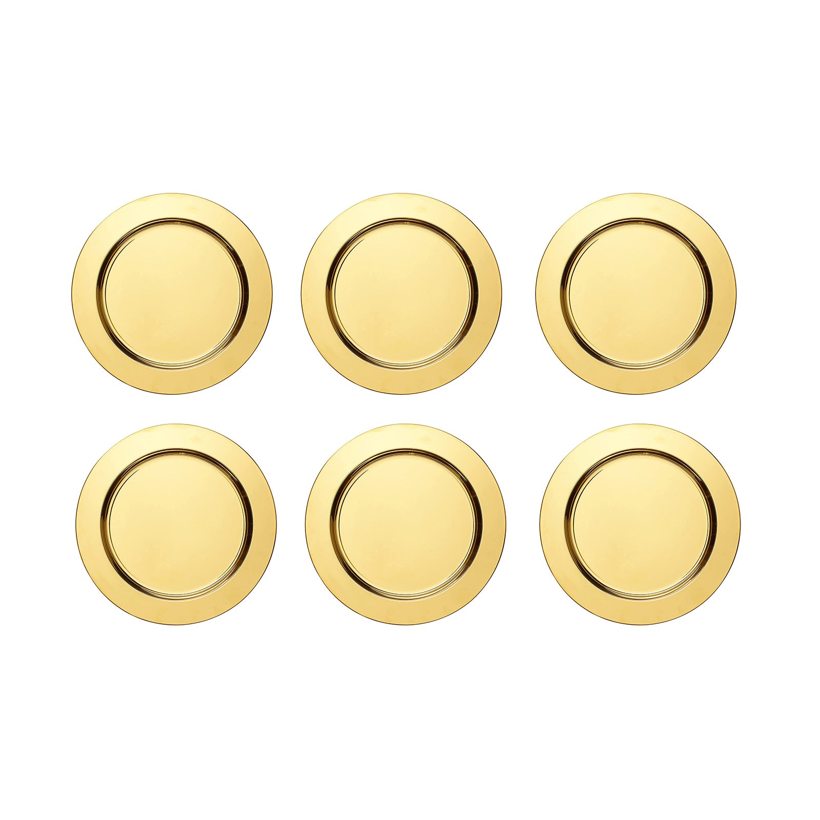 ECHTWERK Platzteller/ Servierteller Set "Shiny" Gold aus Edelstahl