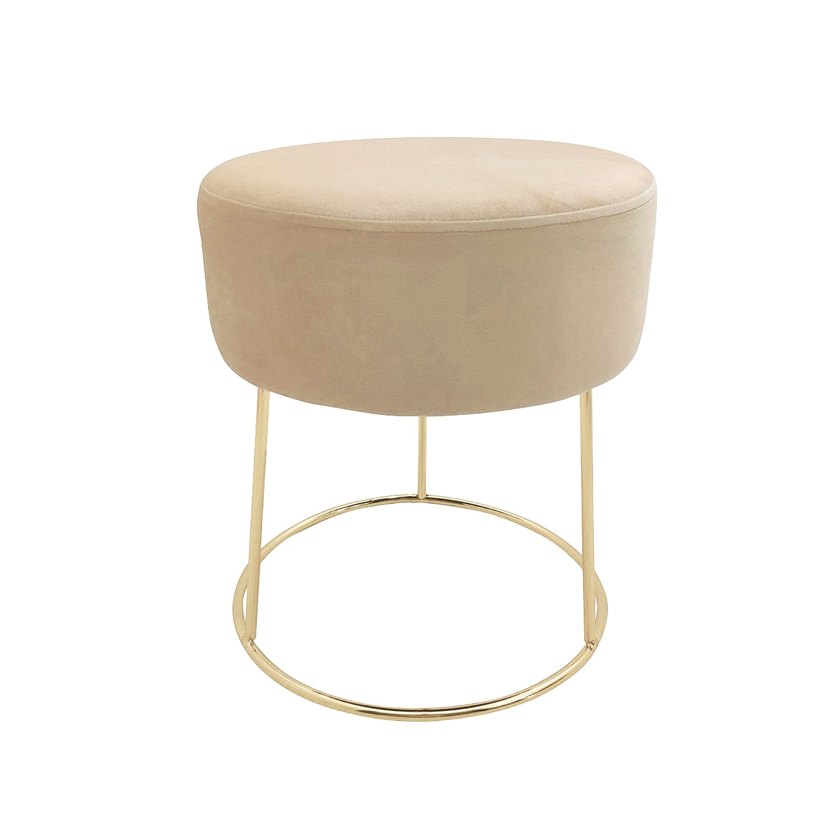 ECHTWERK runder Sitzhocker Marilyn Gold aus Metall