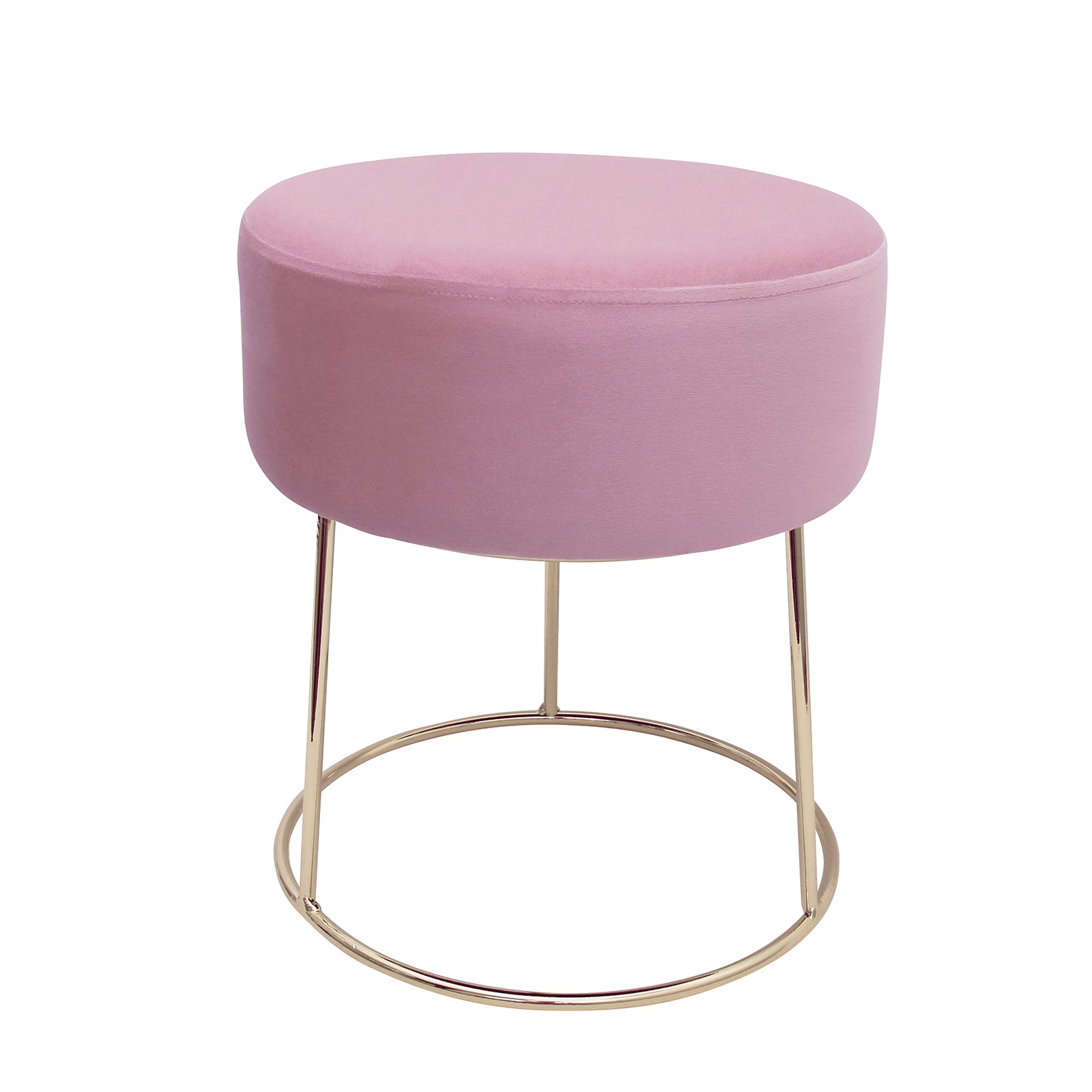 ECHTWERK runder Sitzhocker Marilyn Gold aus Metall