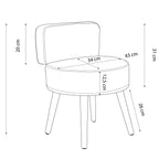 Kleiner Sessel/Hocker "Milo" - mit weicher Schaumstoffpolsterung
