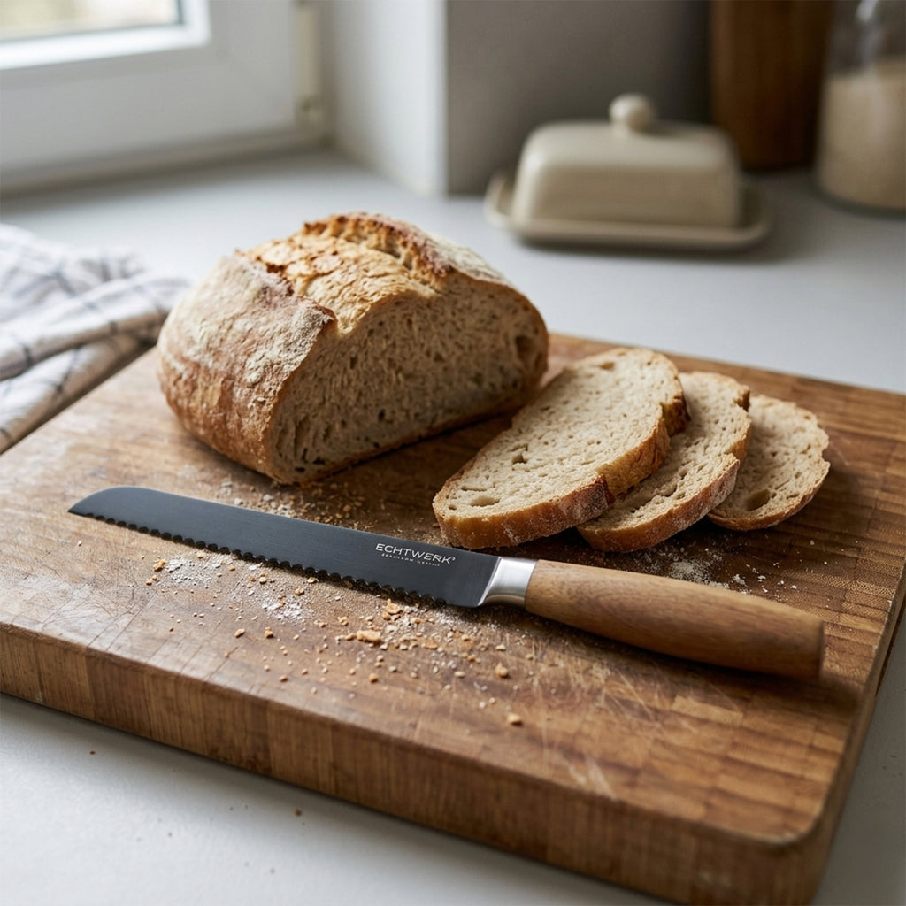 ECHTWERK Brotmesser Black-Edition Schwarz aus Edelstahl